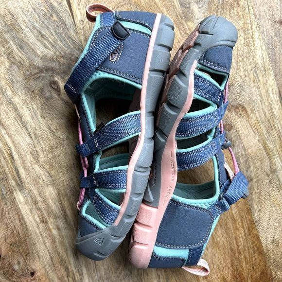 Keen Flint Stone Ocean Wave  Sea Camp II Fisherman Water Sandal Shoes Sz 6 NEW - Picture 9 of 16